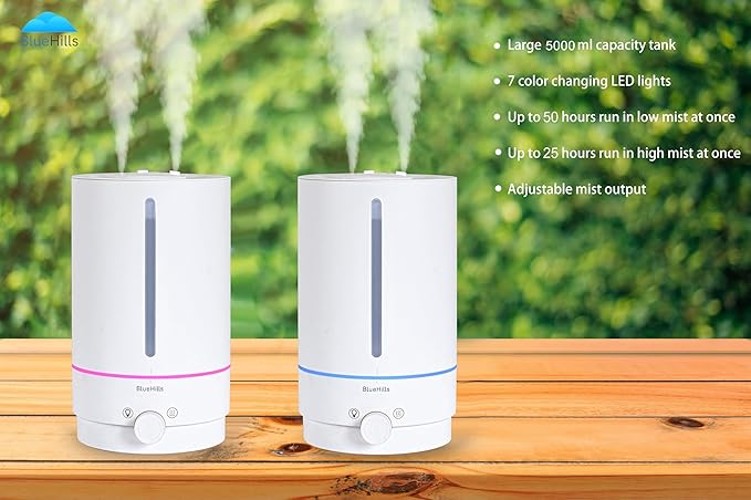 BlueHills Premium 5000 ML XL Cool and Warm Mist Ultrasonic Diffuser Humidifier
