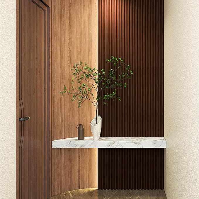 Art3d Fluted Wood Panel for Wall and Ceiling, Beaded Accent molding for Home