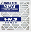 Filter King 40.5x40.5x1 Air Filter | 4-PACK | MERV 8 HVAC Pleated A/C Furnace