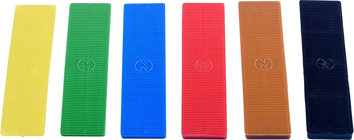 Connex B34300 Glazing Set 300 Pieces 100 x 24 mm Six Heights from 1 to 6 mm Assorted Colours with Ribbing Polypropylene/Backing Plates/Carrying Blocks/Plastic Wedges