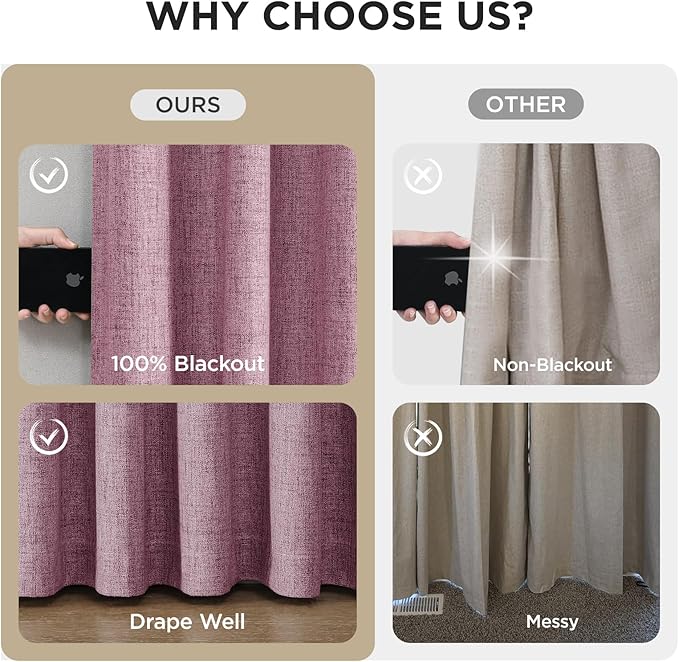 Joydeco Pinch Pleated Curtains
