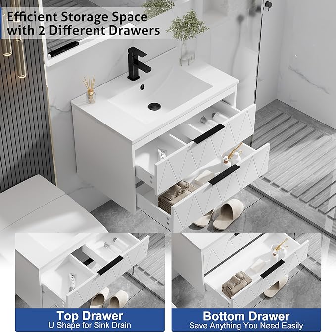 eclife 30" Bathroom Vanities Cabinet