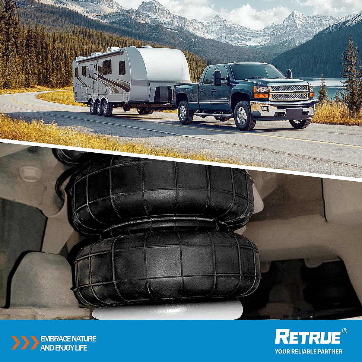 retrue rear air bags suspension kit for silverado, view 10