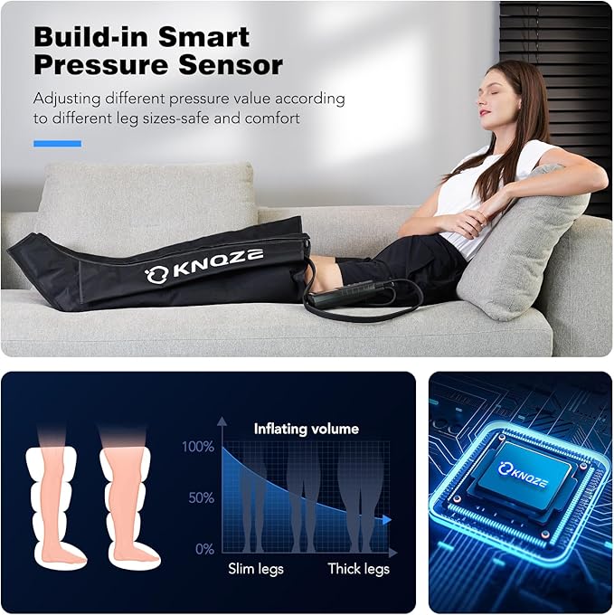 KNQZE Air Compression Recovery System, Foot and Full Leg Recovery Boots