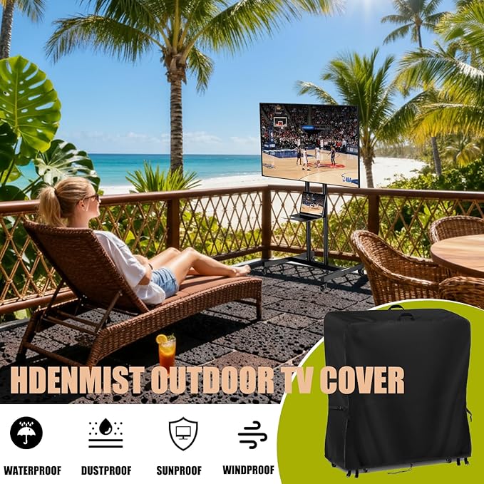 Hdenmist Outdoor TV Cover 40 Inch Weatherproof, Waterproof Outdoor TV Stand