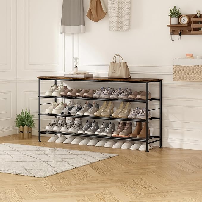 SUOERNUO Shoe Rack Organizer 4 Tier