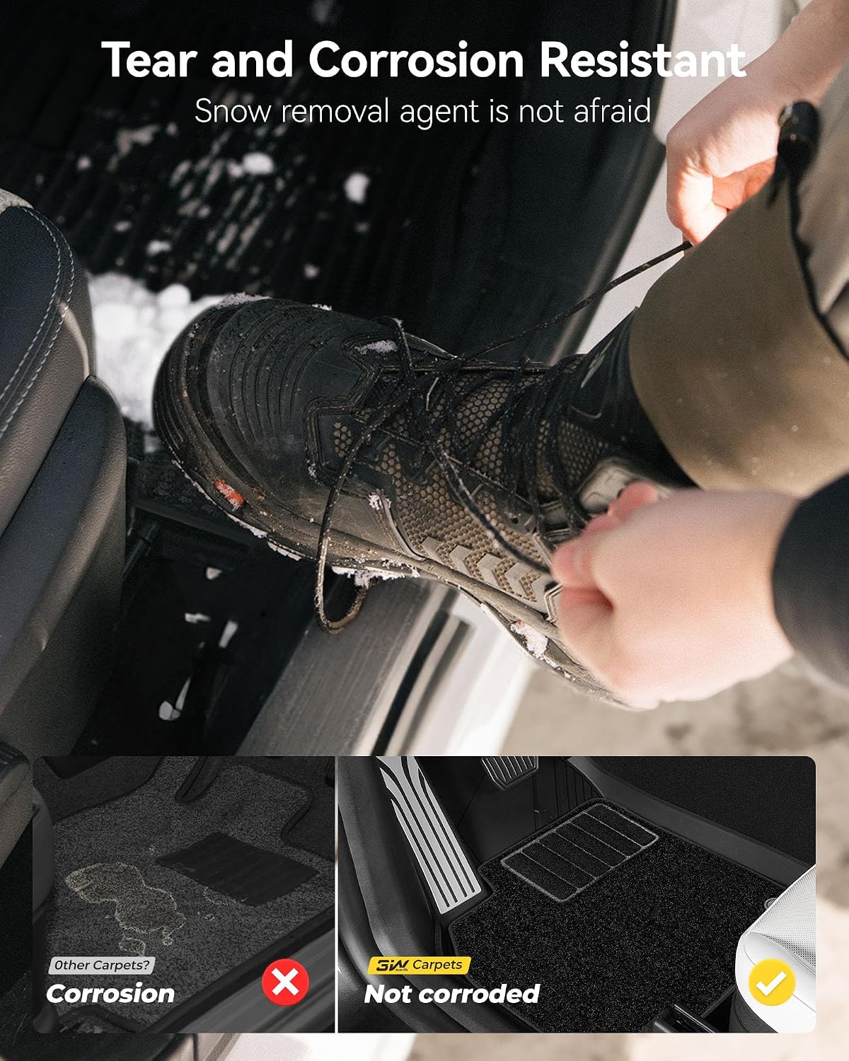 3W Tesla Model Y Juniper 5 Seat 2025-2027 10PCS Floor Mats Not for Standard