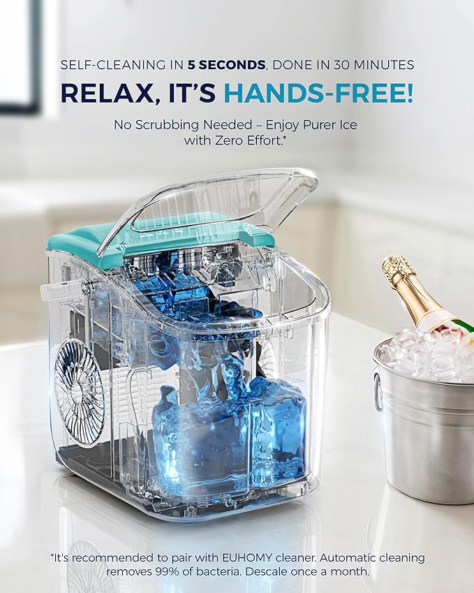 EUHOMY Countertop Ice Maker Machine