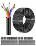 NAOEVO 18 Gauge Wire 6 Conductor Electrical Wire, 18 AWG Stranded PVC Cord