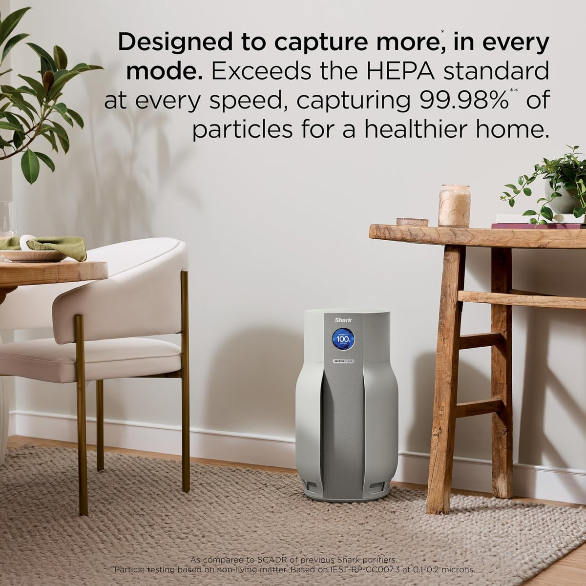 Shark BreatheClear Max Smart Air Purifier, HP362, Dove