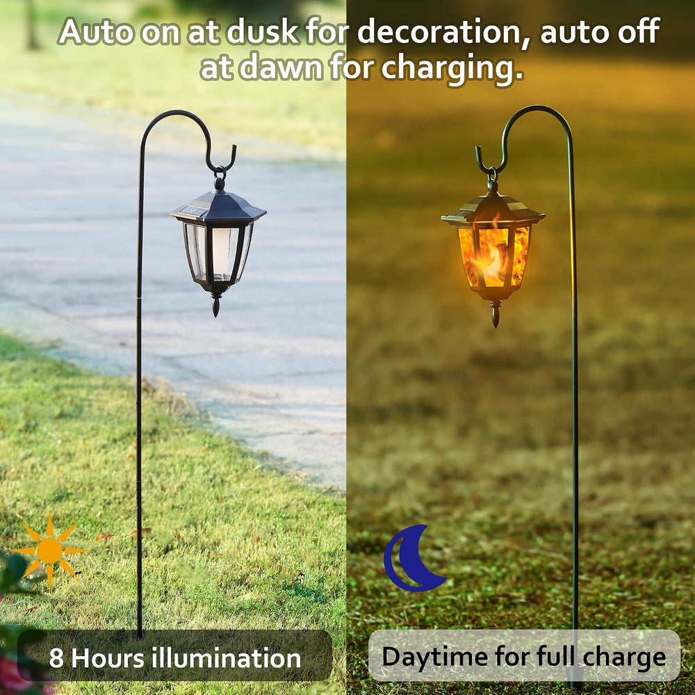 Dynaming 6 Pack Solar Flame Hanging Lights Outdoor, Halloween Solar Flickerin...