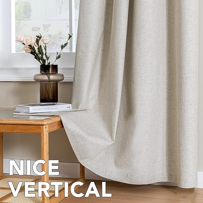 H.VERSAILTEX Linen Curtains 100% Blackout Curtains