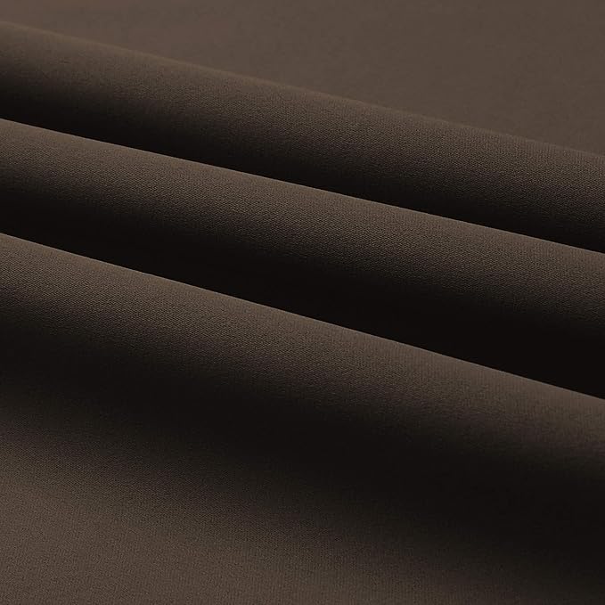 DUALIFE 120 Inches Long Coffee Colour Curtains