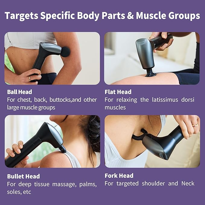 CAREKING 2-in-1 Detachable Muscle Massage Gun Deep Tissue