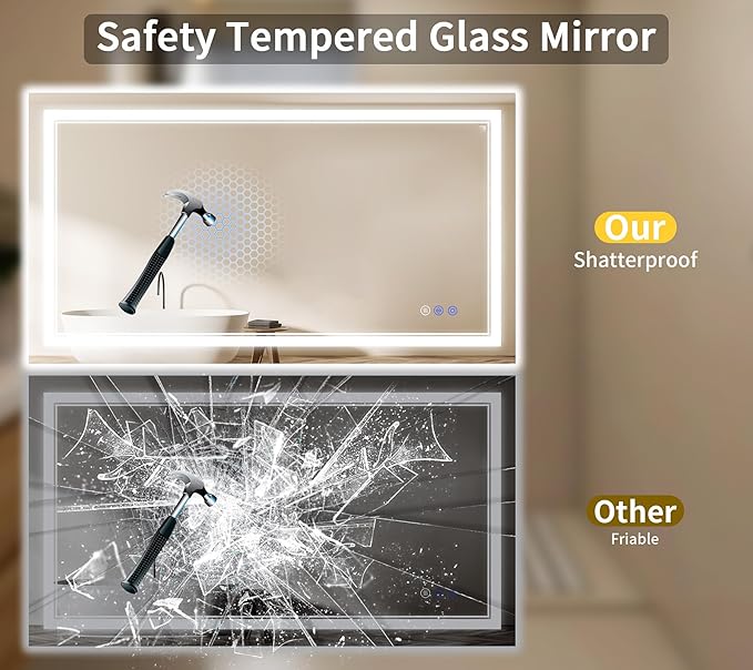 24"x48" LED Bathroom Mirror