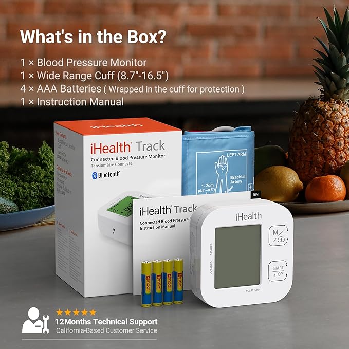 iHealth Track Smart Upper Arm Blood Pressure Monitor