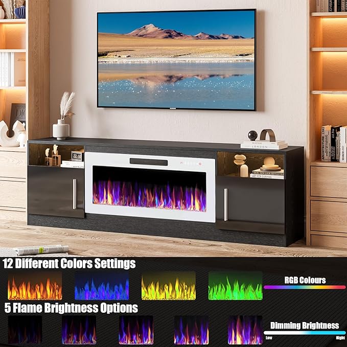 VITESSE TV Stand Fireplace