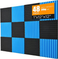 Sound Proof Foam Panels for Wall 48 Pack Acoustic Panels Sound Absorbing 1" X