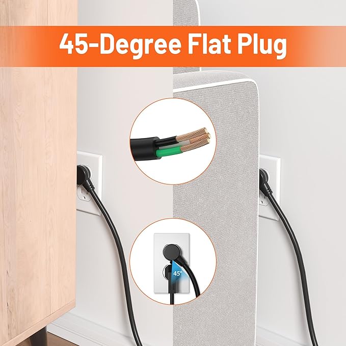 Heavy Duty 6 Outlet Metal Long Power Strip, 2700J Surge Protector (2 Pack)