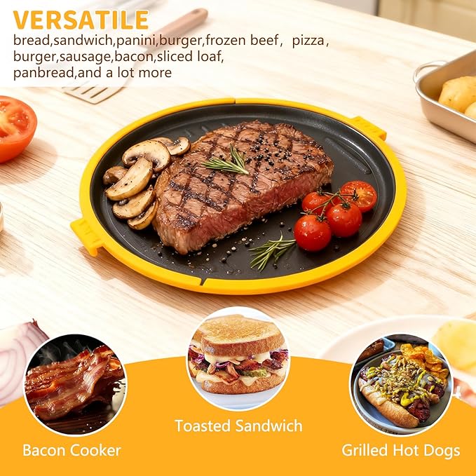 9.5" Microwave Grill Pan & Crisper Tray
