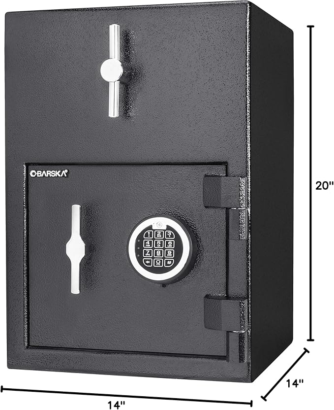 Barska AX13308 Rotary Hopper Digital Keypad Depository Drop Safe 1.15 Cubic Ft