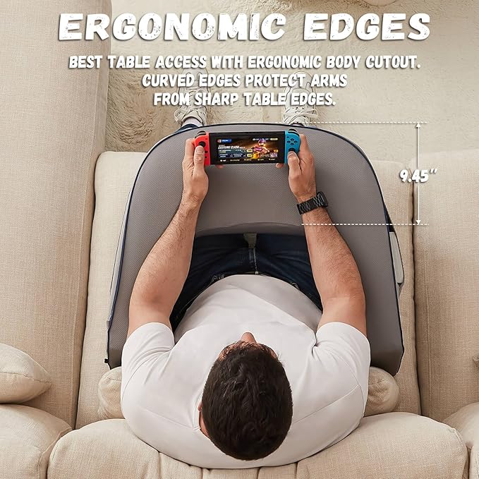 Reading Pillow for Gaming, Extra Large Laptop Pillow for Adult, Memory Foam Lap