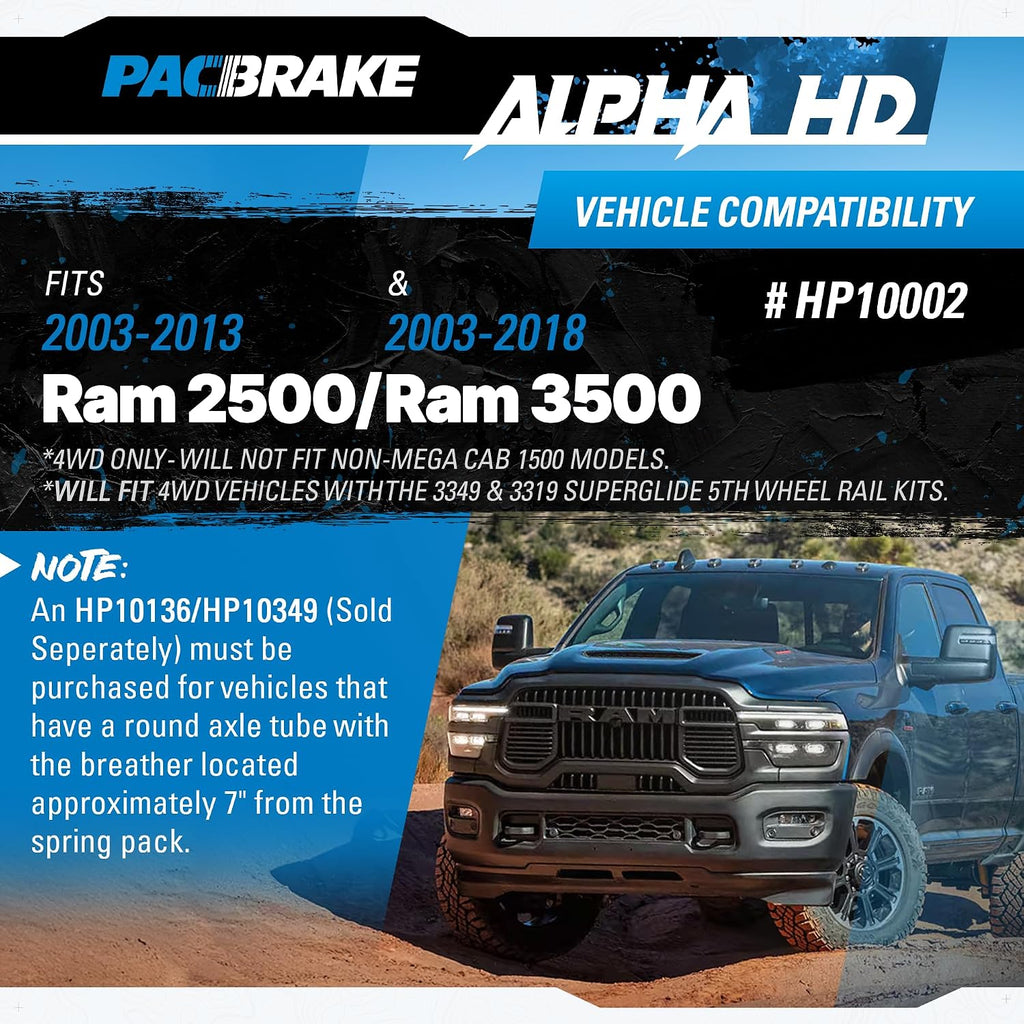 pacbrake hp10002 alpha hd rear air suspension kit, side view
