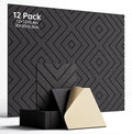 Woovio Sound Proof Foam Panels for Walls, 12 Pack Self-Adhesive Acoustic Panels