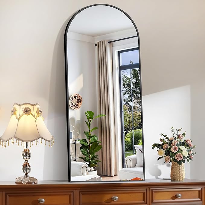 CIRCUMI Arched Wall Mirror, Metal Frame, Large Size