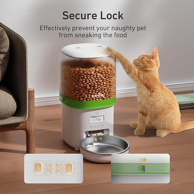 Automatic Cat Feeder - 4L Timed Auto Pet Feeder