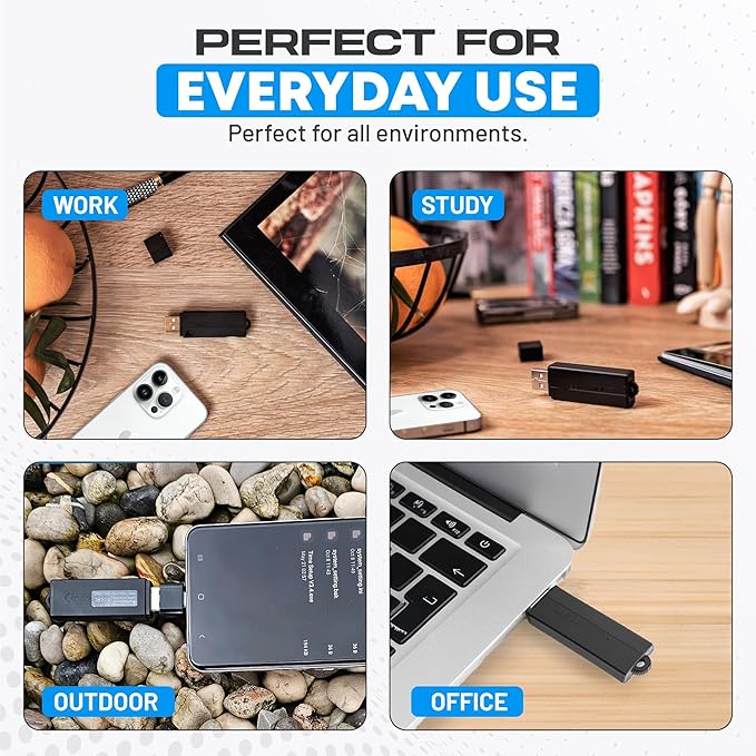 USB Audio Note Device 288-Hour Storage | Hands-Free Audio Capture | Extended