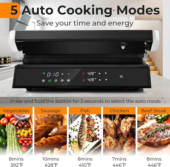 Giantex Panini Press Sandwich Maker, 3-in-1 Electric Indoor Grill, 2 Removable