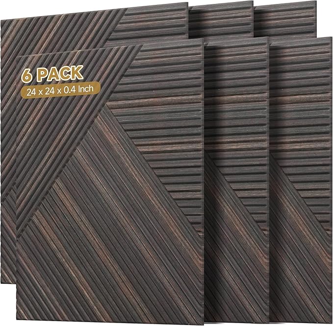 Acoustic Panels for Wall and Ceiling (6 Pack)
