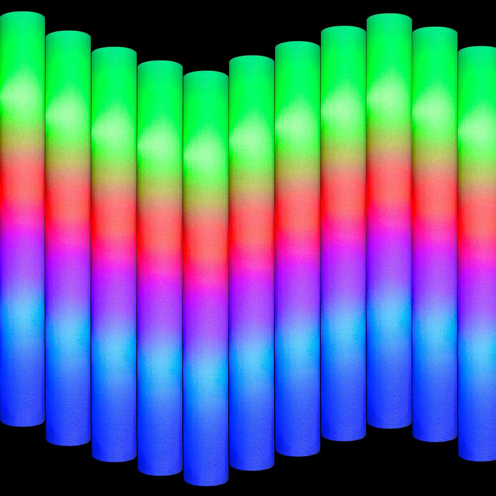 SHQDD 70PCS Foam Light Up Sticks, Glow in the Dark Party Supplies with 3 Colo...