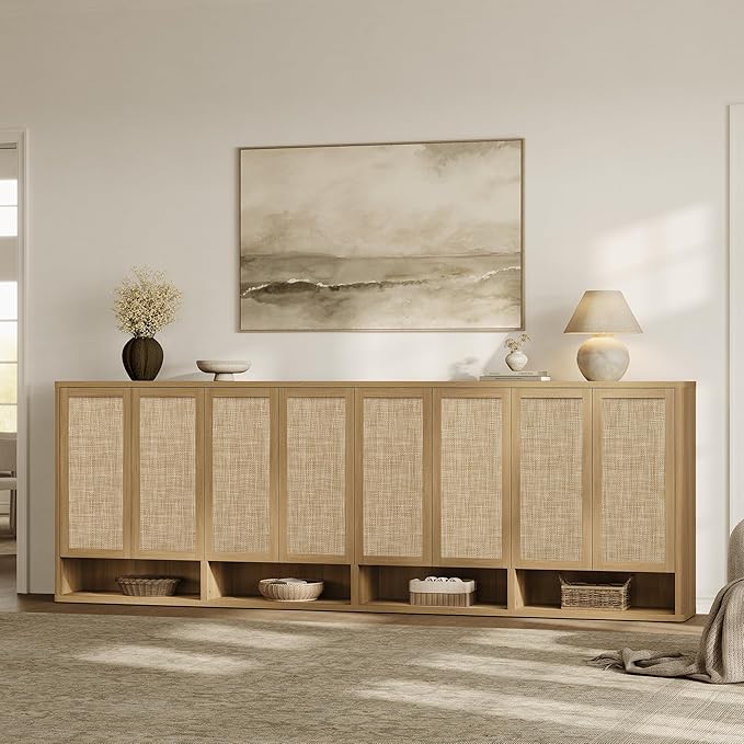 SICOTAS Rattan Shoe Storage Cabinet