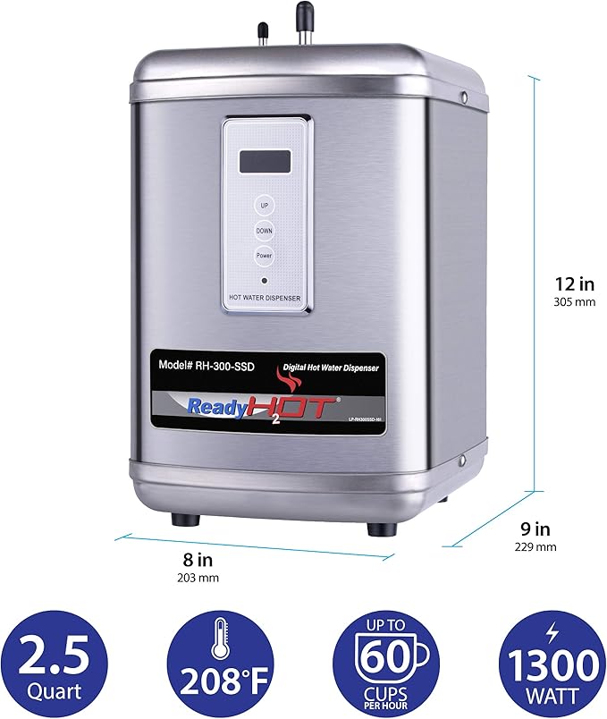 Ready Hot 41-RH-300-F570-BN Instant Hot Water Dispenser System, 2.5 Quarts