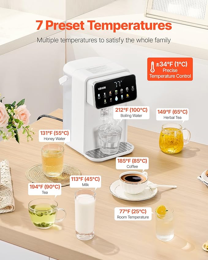 VEVOR Instant Hot Water Dispenser, Countertop Boiling Water Dispenser