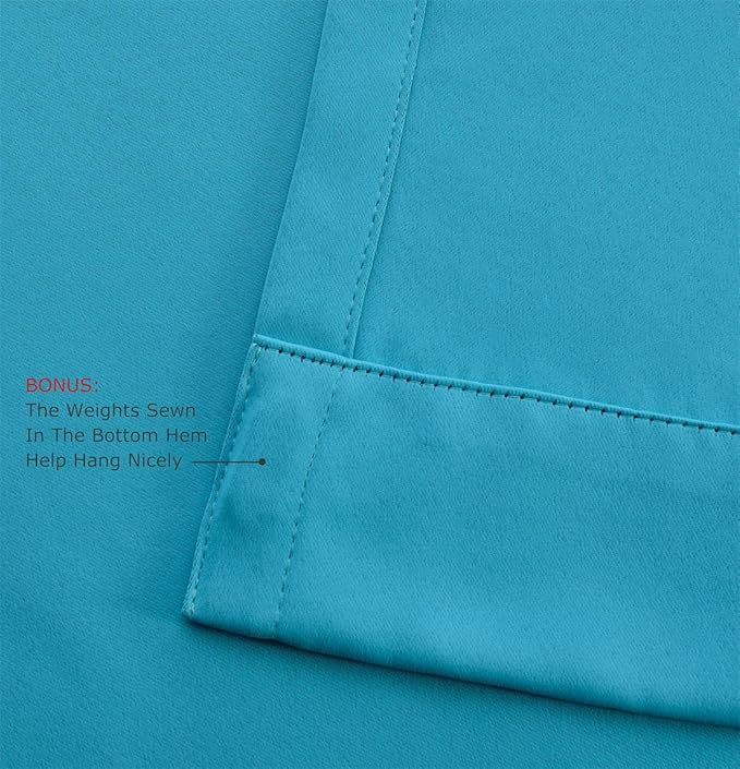 MIUCO Room Darkening Thermal Insulated Grommet Window Blackout Curtains Panels