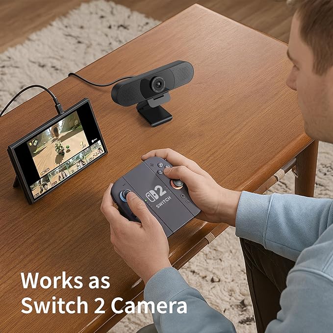 EMEET 1080P Webcam with Microphone, C960 Web Camera, 2 Mics Streaming Webcam