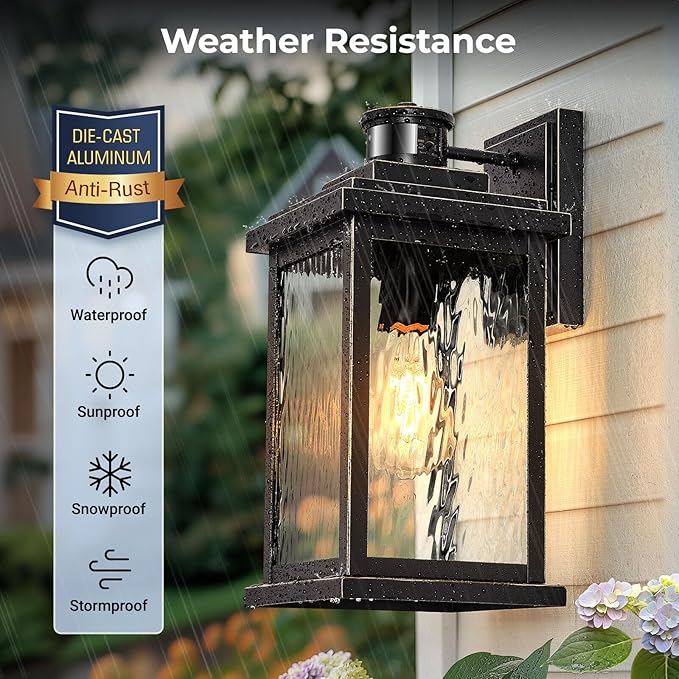VIANIS Large Motion Sensor Outdoor Lights, Dusk to Dawn Outdoor Lighting