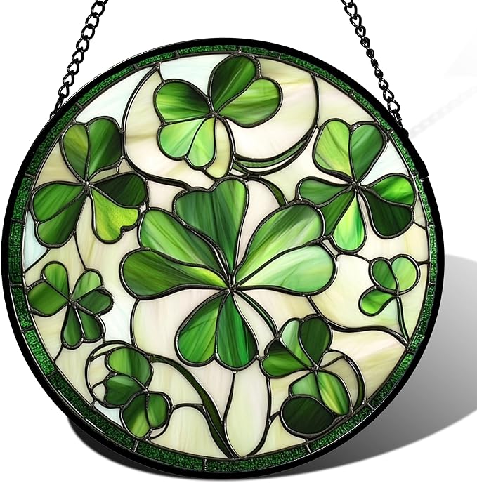 CRISGIF Stained Glass Window Hanging