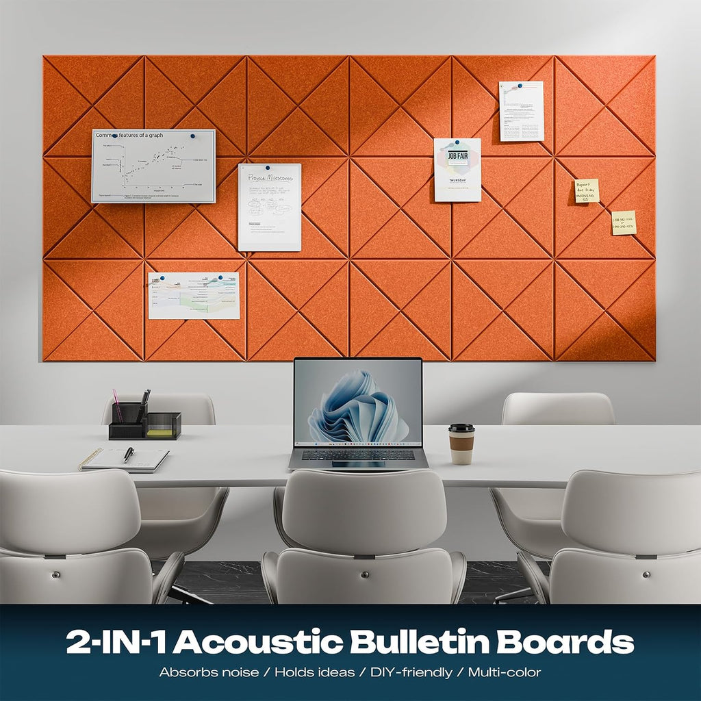 sonicism 12 pack x-lined acoustic panels, side view