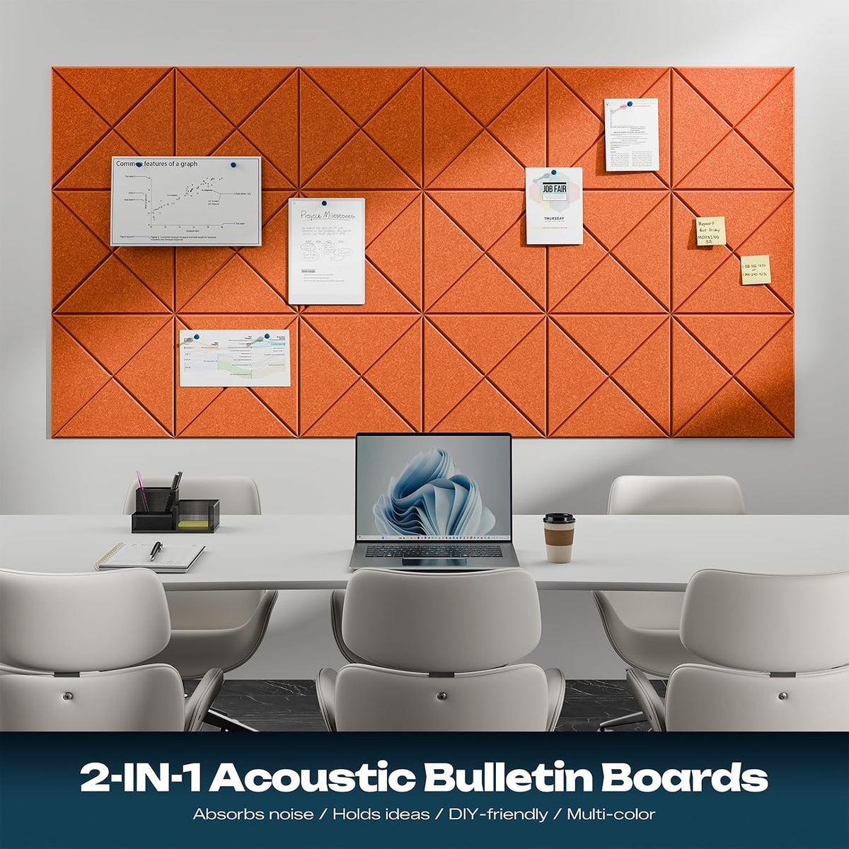 sonicism 12 pack x-lined acoustic panels, side view