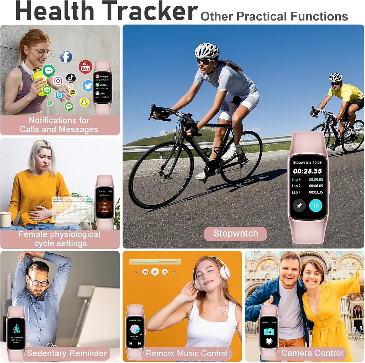 fitness tracker with 24/7 heart rate, blood oxygen, package contents