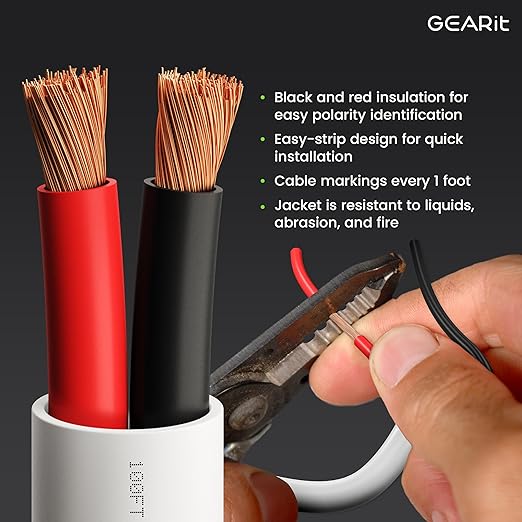 GearIT 16/2 Speaker Wire 16AWG Gauge