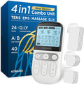 4 in 1 - D.I.Y & Tens Unit & EMS & Massage Muscle Stimulator, Dual Channel TENS (12pcs)