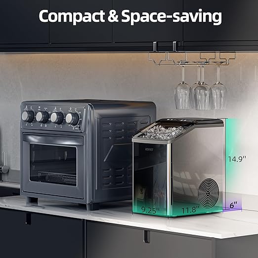 Nugget Ice Makers Countertop, Soft Pebble Ice Machine, Chewable Crushed Pellet
