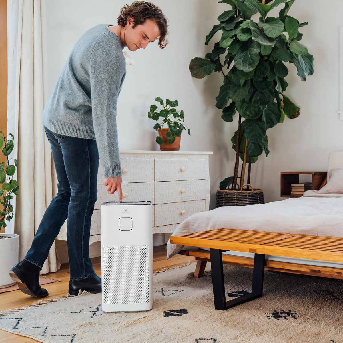 Medify MA-50 Air Purifier V3.0 with HEPA Filter | 2,640 ft² Coverage in 1hr for Smoke, Wildfires, Odors, Pollen, Pets | Quiet Removal to 0.3 Microns | White, 1-Pack