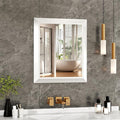 SMIROR Matte White Bathroom Mirror