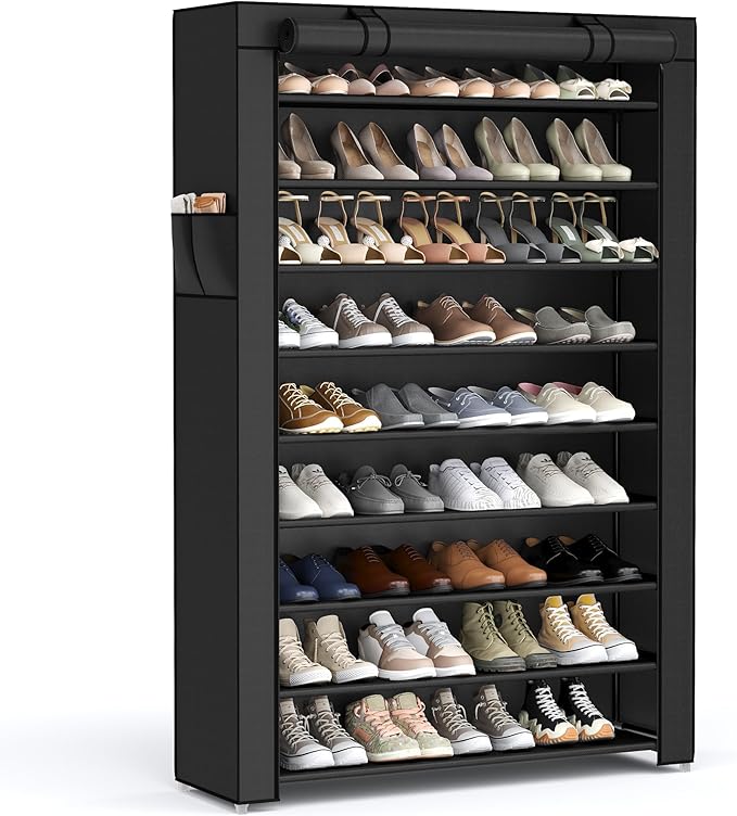 SONGMICS 10-Tier Shoe Rack, Shoe Storage Cabinet (50 Pairs)